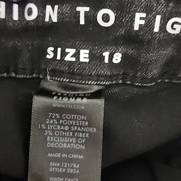 Fashion to Figure Ultra High Rise Paperbag Waist Belted Skinny Jeans size 18 new - Picture 7 of 8